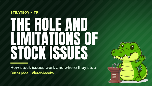The role and limitations of stock issues - by Victor Joecks