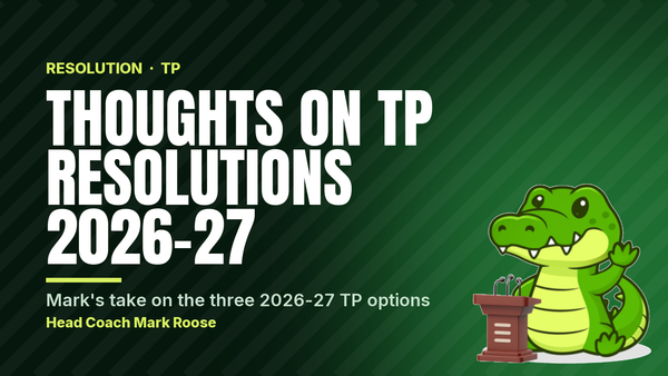 Thoughts On TP Resolutions 2026-27 - Mark Roose