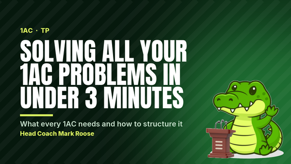 Solving All Your 1AC Problems in Under 3 Minutes