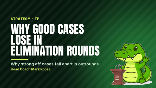 Why Good Cases Lose in Elimination Rounds - Mark Roose